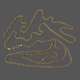 Pair of 18K Gold Necklaces
