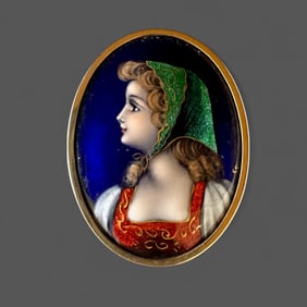 14k Gold French Cameo