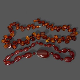 Pair of Amber Necklaces