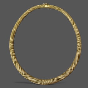 14K Gold Italian Ladies Choker