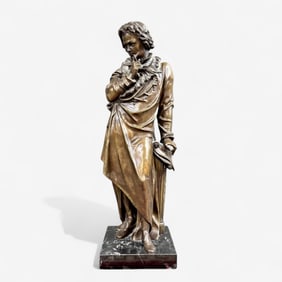Large Patinated Bronze, Paul Dubois (French, 1829-1905)
