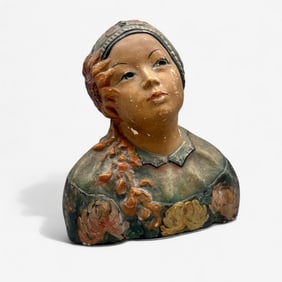 Italian Painted Plaster Model of a Renaissance Figure
