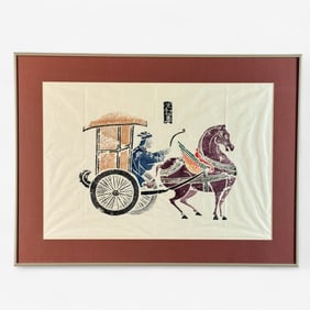Egyptian Carriage Print on laid Paper