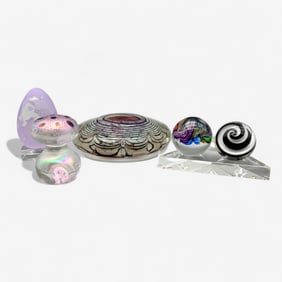 Art Glass and Marble Grouping