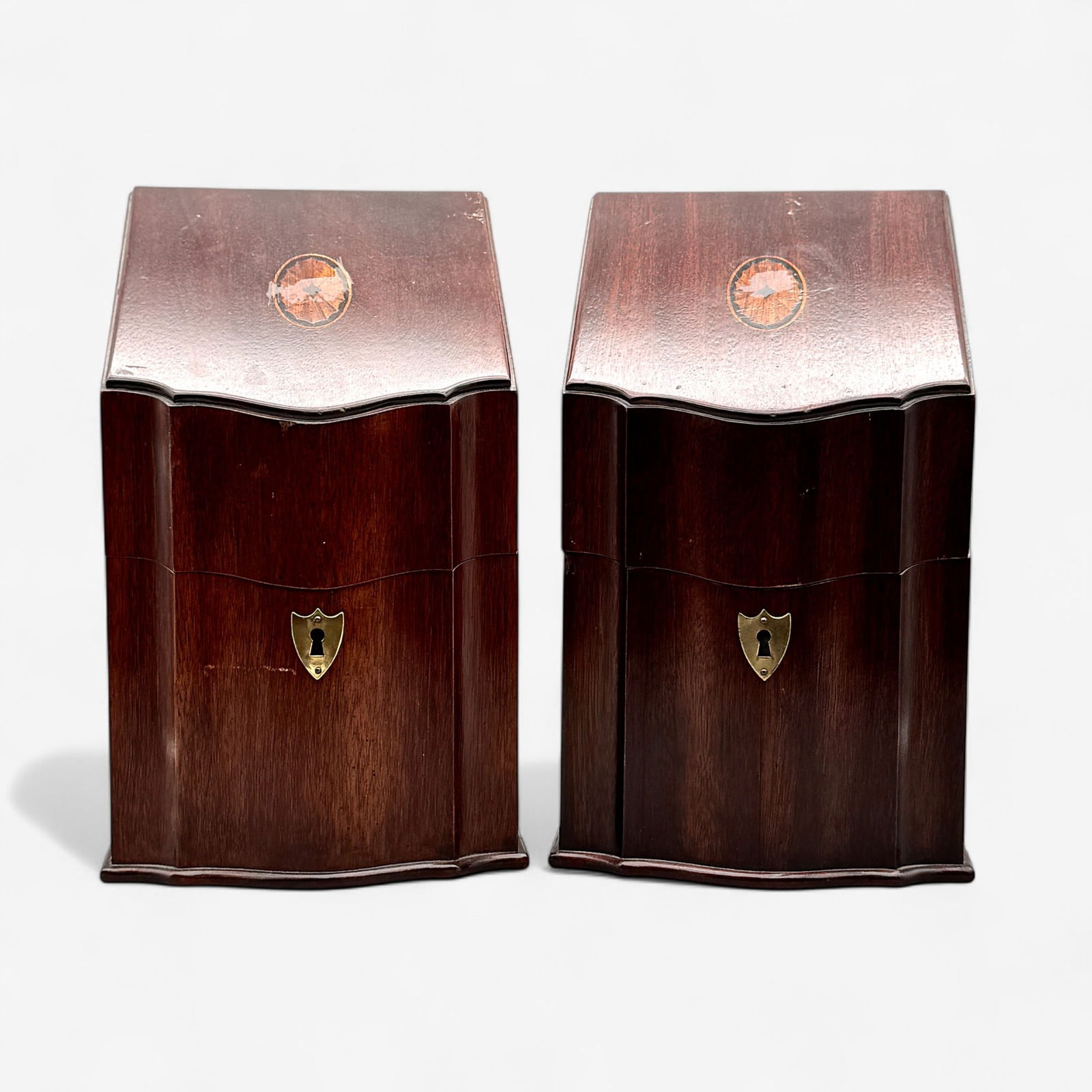 Pair of Inlaid Knife Boxes (1 of 4)