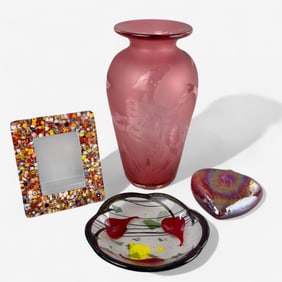 Collection of Glass Bowls, Plates, Plus