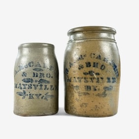 Pair of G.A. McCarthey Maysville, KY Stoneware
