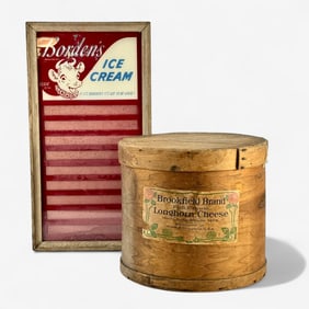 Pair of Dairy Advertising Objects