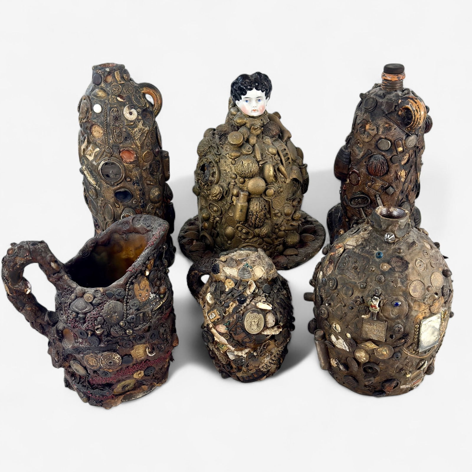 Group of Five Early Memory Jugs (1 of 19)