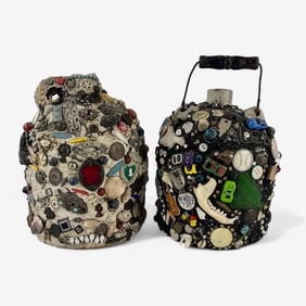 Pair of Two Contemporary Memory Jugs