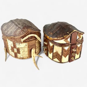 Pair of Turtle Shell Boxes by Robert Beaven