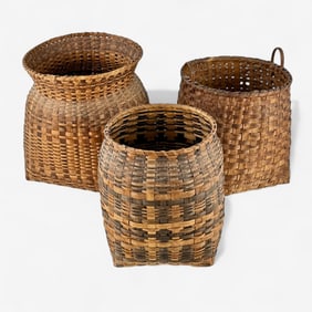 Three Splint Gathering Baskets