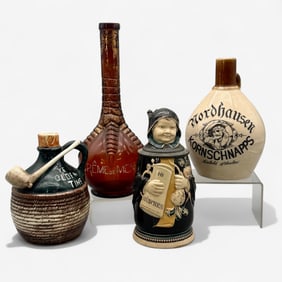 Group of Whiskey, Beer, Pharmaceutical Vessels