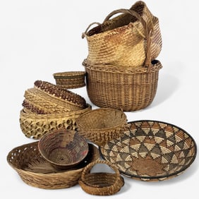 Large Group of Basketry and Decorative Weavings