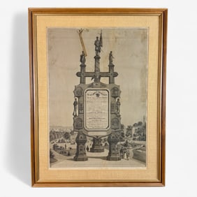 Civil War "Easel Monument" Memorial Engraving