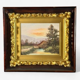 Framed Oil on Board by Scott