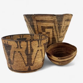 Group of Three Native American Baskets