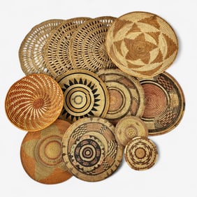 Collection of 13 Native American Baskets/Platters