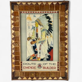 Winold Reiss Lithograph in Ornate Handmade Frame