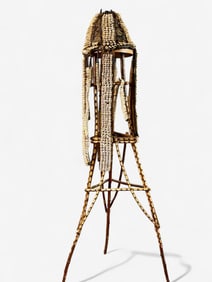Weighted Headress on Twig Furniture Stand