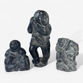 Trio of Inuit Figural Carvings
