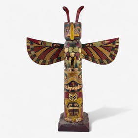 Northwest Coast Painted Totem, Lucy Miller, 1948