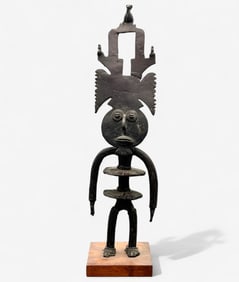African Cast Sculpture on Base