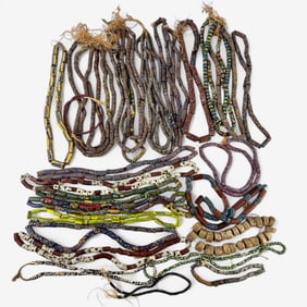 Large Group of African Trade Bead Necklaces