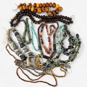 Group of Stone and Copal Necklaces