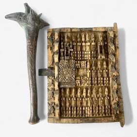 African Club and Door Carving