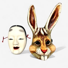 Pair of Masks, One Venetian and one Japanese