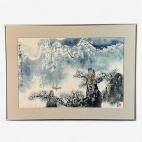 Pair of Chinese Gouache/Watercolor Originals