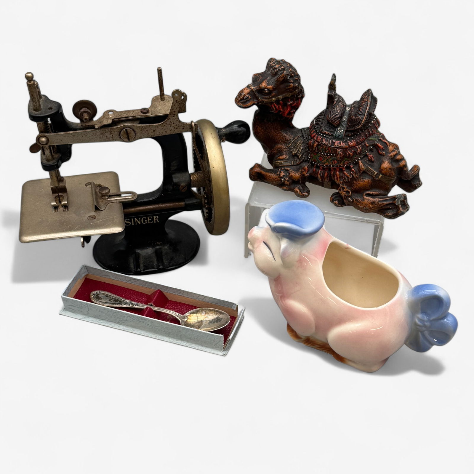 Group of Collectibles, Miniature Singer and Others (1 of 9)
