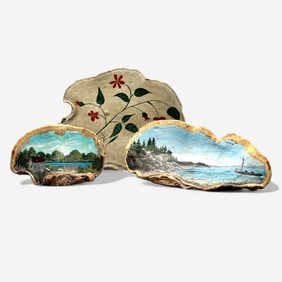 Three Handpainted Mushroom Fungi