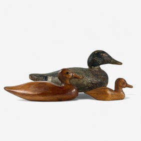 Trio of Carved Decoys