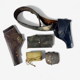 WWI and WWII Holsters, and Other Leather Satchels