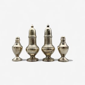 Pair of Two Sterling Salt and Pepper Shakers