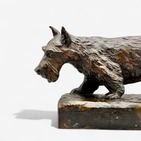 Tiffany Studios Bronze Scottie Dog Sculpture