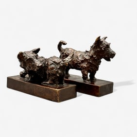 Edith Parsons, Bronze Terrier Bookends