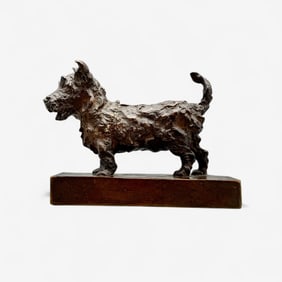 Edith Parsons, Single Bronze Terrier Bookend