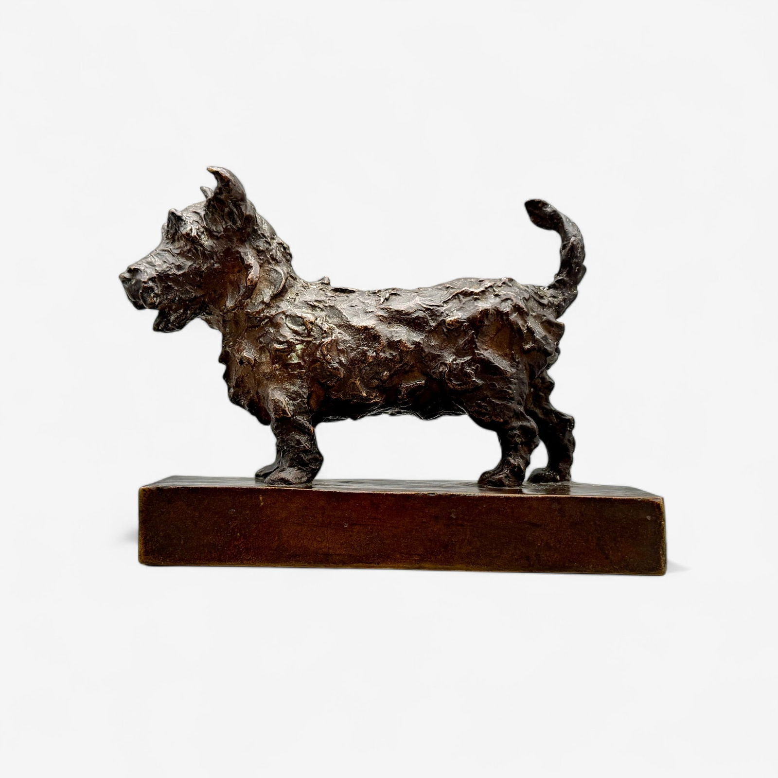 Edith Parsons, Single Bronze Terrier Bookend (1 of 5)