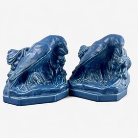 Rookwood Pottery: Rook Bookends