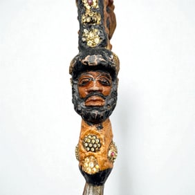 Mr. Imagination Self Portrait and Snake Walking Cane