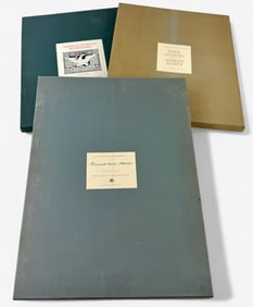 3 Bound and Boxed Portfolios- Wyeth, Moses, Folk Art