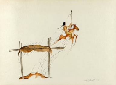 Group of 9 Framed American Indian Artworks / MISSING ITEMS