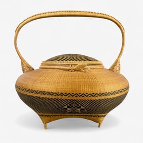 Meticulous Thai Hand Woven Basket