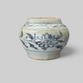 Porcelain with Underglaze Blue Jar, Yuan