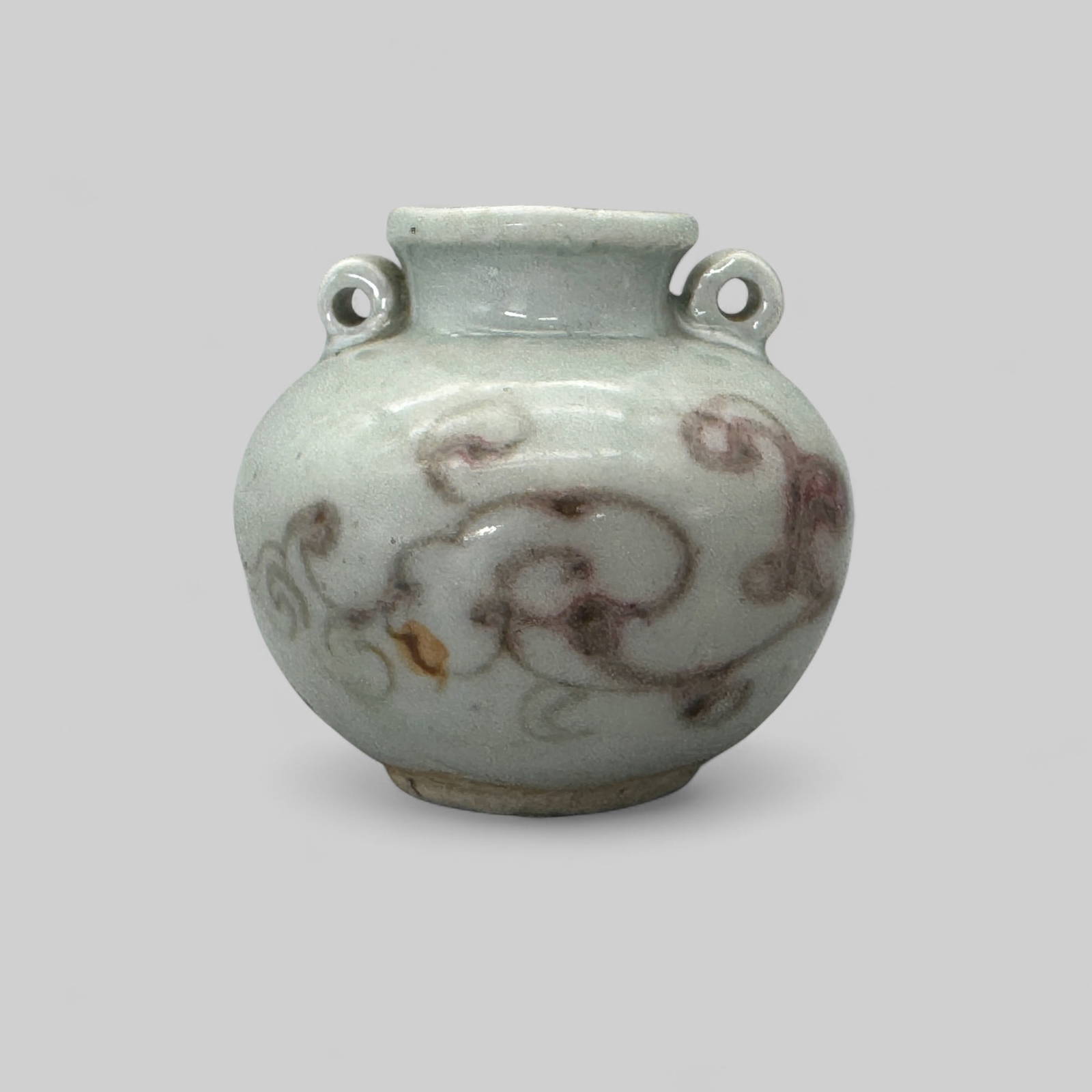 Porcelain Jar with Underglaze Red Decoration, Yuan