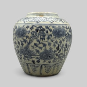 Porcelain Jar with Underglaze Blue, Ming, 15th Century