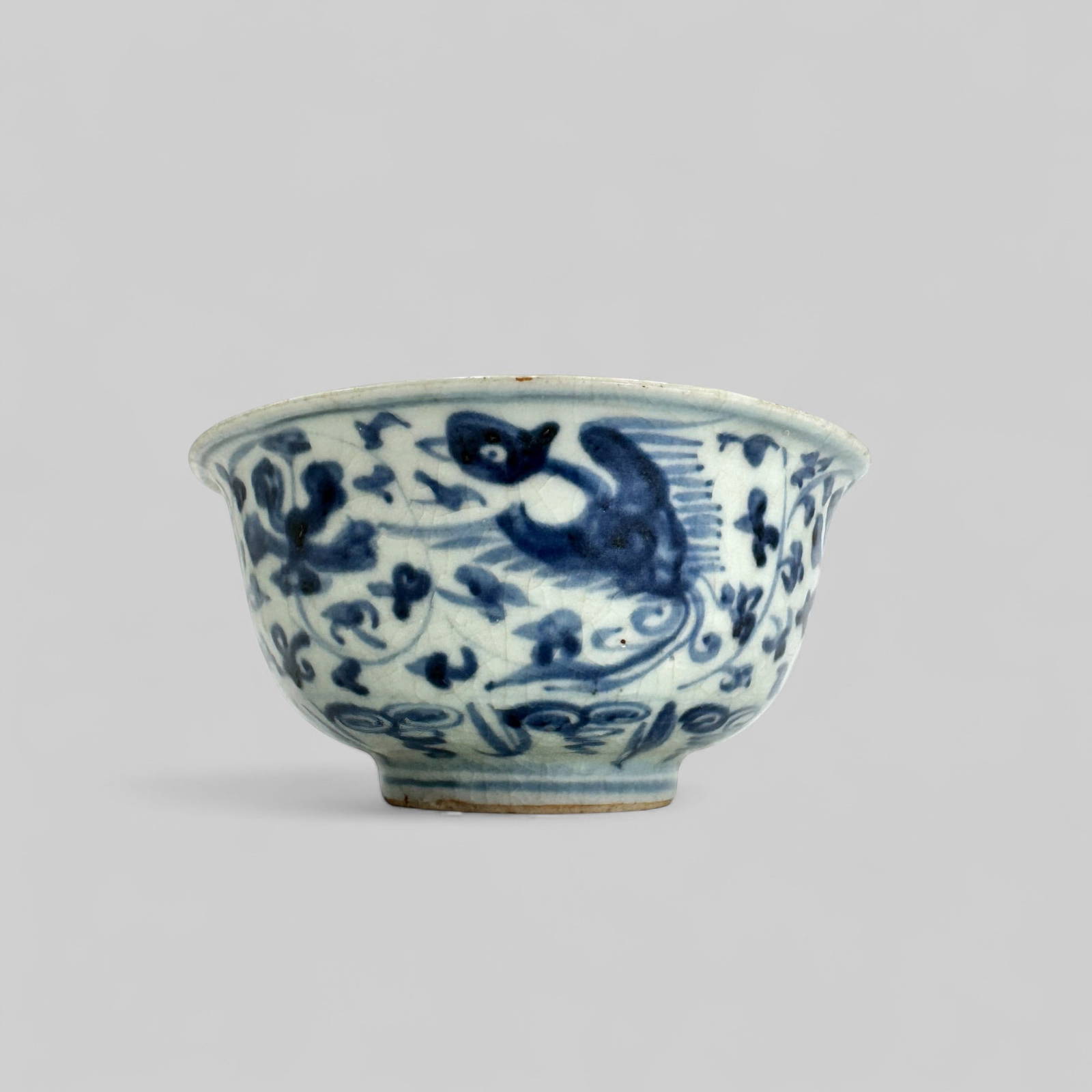 Porcelain Bowl in Underglaze Bowl, Late 15th Century
